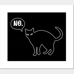 Cat Says No Posters and Art